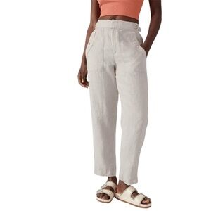 Athleta Voyager Linen Pants Bundle size 12P Petite - Neutral and Coral $25 each